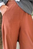 Bengaline Carrot Leg Trouser Rust